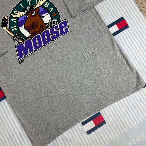 Vintage Manitoba Moose IHL Hockey short sleeve tee shirt - Picture 5 of 11